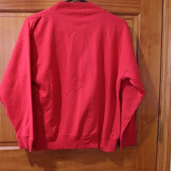Inpulse Vintage Red Embroidered Pullover Sweatshirt Medium - Picture 7 of 9
